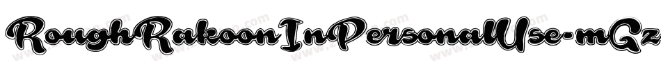 RoughRakoonInPersonalUse-mGz9字体转换