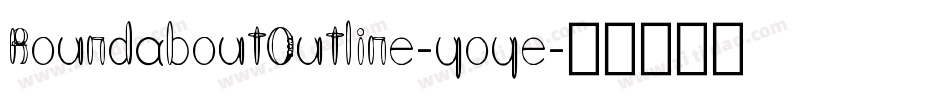 RoundaboutOutline-yoye字体转换