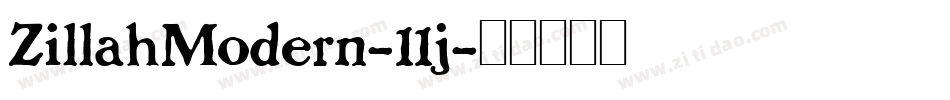 ZillahModern-11j字体转换