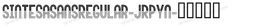 SintesasansRegular-JRpYn字体转换