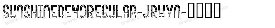 SunshineDemoRegular-JRWYn字体转换