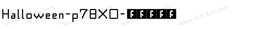Halloween-p78XO字体转换