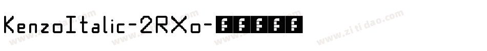 KenzoItalic-2RXo字体转换