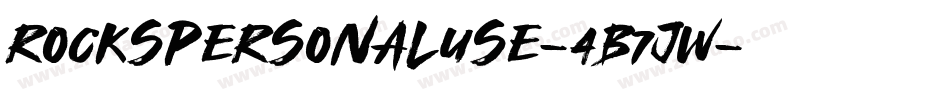 RocksPersonalUse-4B7JW字体转换