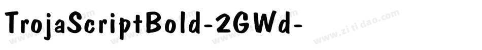 TrojaScriptBold-2GWd字体转换
