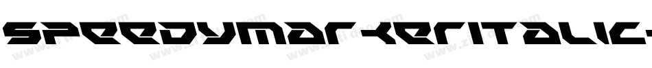 SpeedyMarkerItalic-Avmm字体转换