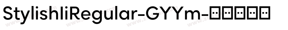StylishIiRegular-GYYm字体转换
