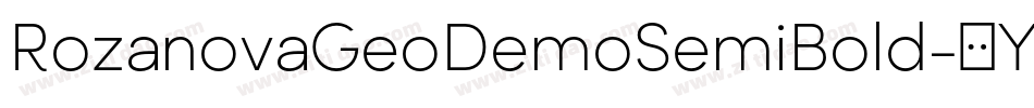 RozanovaGeoDemoSemiBold-9YM65字体转换