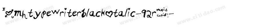 JmhtypewriterblackItalic-92rK字体转换