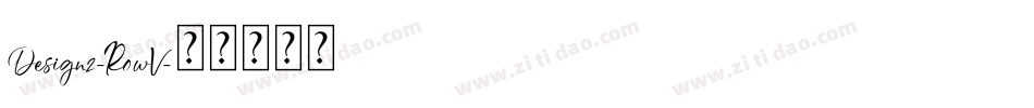 Design2-R0wV字体转换