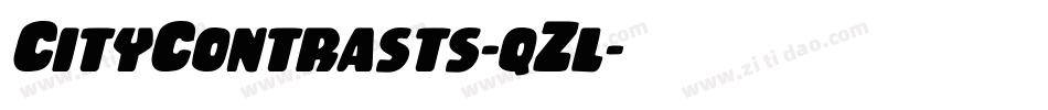 CityContrasts-qZl字体转换