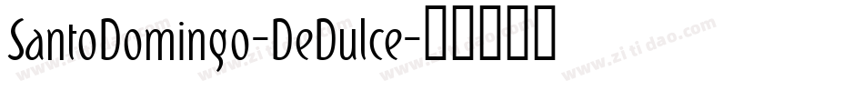 SantoDomingo-DeDulce字体转换