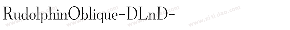 RudolphinOblique-DLnD字体转换