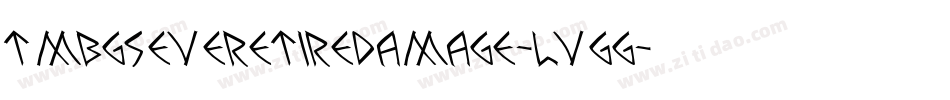 TmbgSevereTireDamage-LVgG字体转换