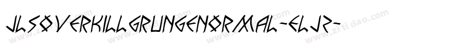 JlsOverkillGrungeNormal-ElJz字体转换