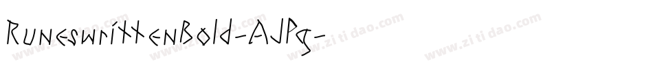 RuneswrittenBold-AJPg字体转换