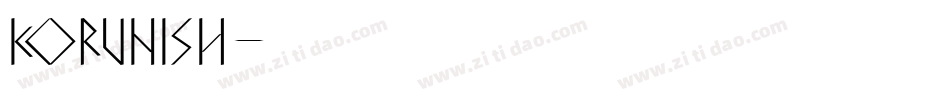 KORUNISH字体转换