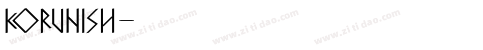 KORUNISH字体转换
