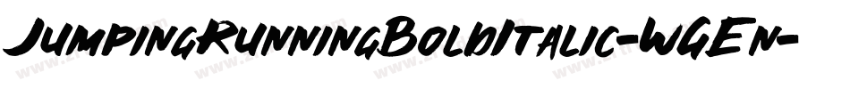 JumpingRunningBoldItalic-WGEn字体转换