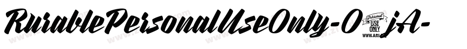 RurablePersonalUseOnly-O9jA字体转换