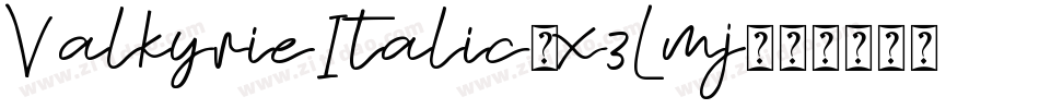 ValkyrieItalic-x3Lmj字体转换