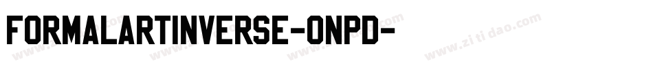 FormalArtInverse-0nPd字体转换