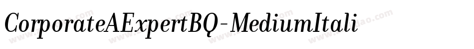 CorporateAExpertBQ-MediumItalicOsF字体转换