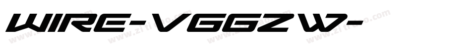 Wire-VGGzw字体转换