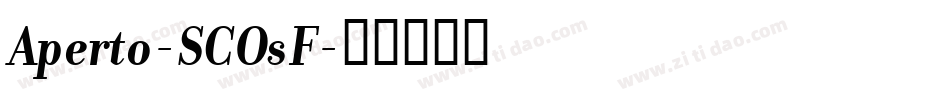 Aperto-SCOsF字体转换
