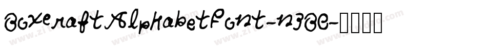 BoxcraftAlphabetFont-n3B0字体转换