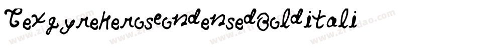 TexgyreheroscondensedBolditalic-R3B6字体转换