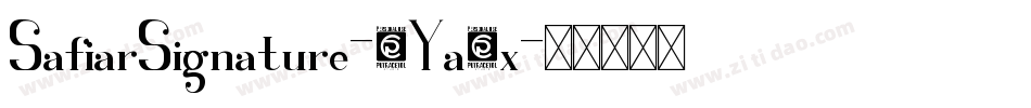 SafiarSignature-6Ya8x字体转换