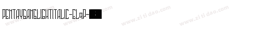 PentaysanslightItalic-el9p字体转换