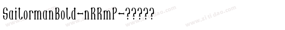 SailormanBold-nRRmP字体转换
