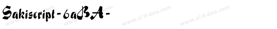 Sakiscript-6aBA字体转换