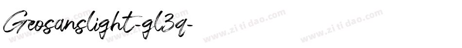 Geosanslight-gl3q字体转换