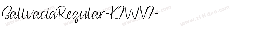 SallvaciaRegular-K7WV7字体转换