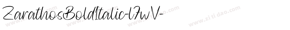 ZarathosBoldItalic-l7wV字体转换