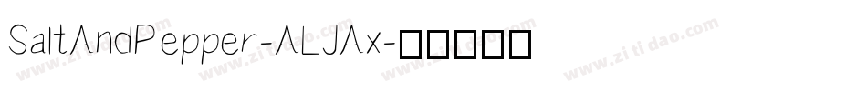 SaltAndPepper-ALJAx字体转换