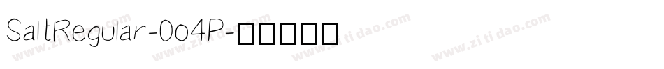 SaltRegular-0o4P字体转换