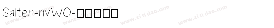 Salter-nvWO字体转换