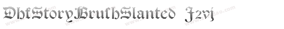 DhfStoryBrushSlanted-J2vj字体转换