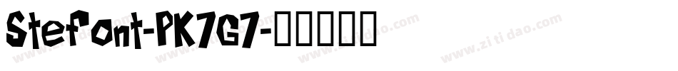 Stefont-PK7G7字体转换 Stefont-PK7G7字体转换