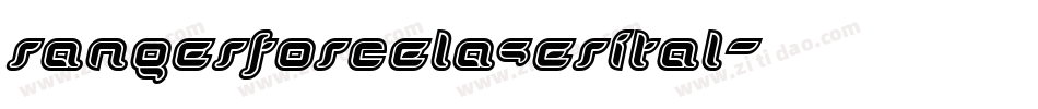 rangerforcelaserital字体转换