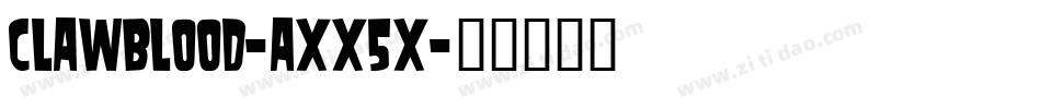 Clawblood-axx5x字体转换