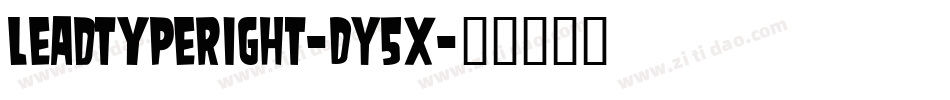 Leadtyperight-DY5x字体转换
