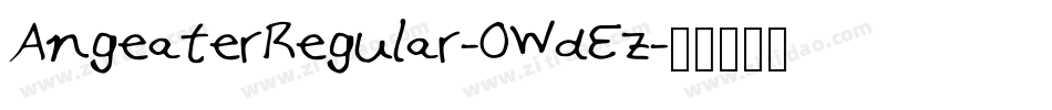 AngeaterRegular-0WdEz字体转换