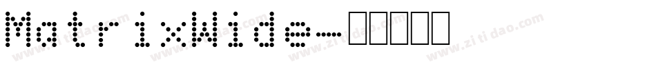 MatrixWide字体转换