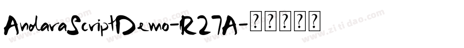 AndaraScriptDemo-R27A字体转换