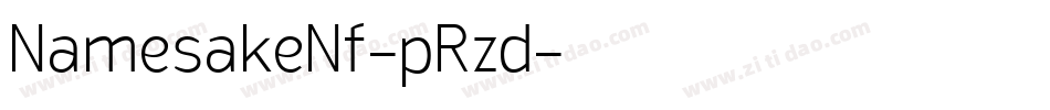 NamesakeNf-pRzd字体转换